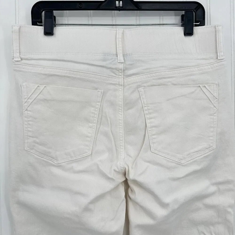 Apt 9 Jeans Womens 12 Bootcut Tummy Control White Stretch Denim Comfort Preppy